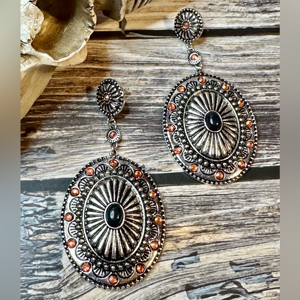 Black Moonstone Earrings